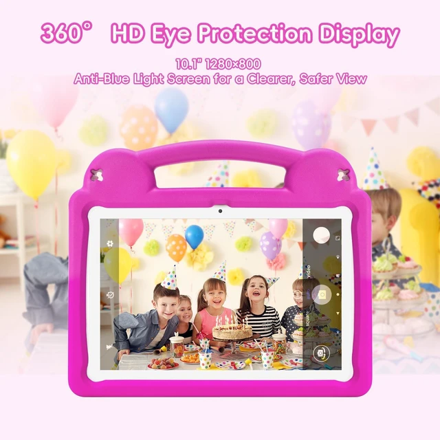 Alt view image 4 of 5 - paitanry Kids Tablet 10.1 Inch Android 15 Tablet for Kids, A523 Octa-Core, 8GB+64GB, 5000mAh Battery with Pink EVA Case, Wi-Fi 6 (2.4GHz & 5GHz), Parental Control, GMS