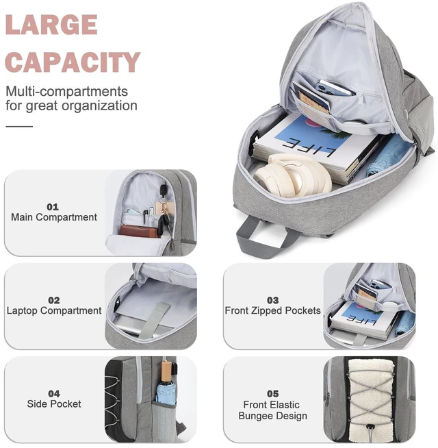 Alt view image 2 of 5 - MAXTOP Travel Backpack Laptop Back Pack College Bookbag Anti-theft Backpacks Water Resistant Work Business Backpacks