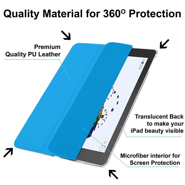 Alt view image 5 of 5 - DuraSafe Cases for iPad Pro 11 inch 4th 3rd 2nd Generation Cover A2759 A2761 A2762 A2377 MNXE3LL/A MNXD3LL/A A2435 MNXG3LL/A MNXF3LL/A MNXJ3LL/A MNXH3LL/A MNXN3LL/A MP553LL/A A2228 MY232LL/A - Blue