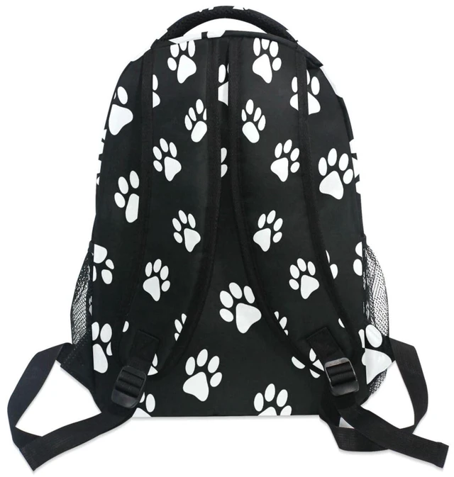 Alt view image 5 of 5 - AUUXVA Backpack Animal Puppy Dog Paw Print Adults School Bag Casual College Bag Travel Zipper Bookbag Hiking Shoulder Daypack for Women Men
