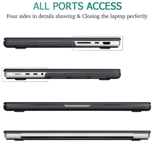 Alt view image 4 of 5 - May Chen Compatible with M3 MacBook Pro 16 A2991 M2 A2780 M1 A2485 Pro/Max with Retina Display Fits Touch ID 2023 2022 2021, Hard Shell Case with Keybaord Cover & Screen Protector, Left Right Brain