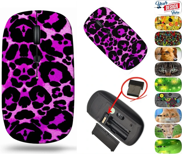 Alt view image 5 of 5 - maizi USB Mouse Wireless for Personal Computer Laptop MacbookUSB Mouses Wireless Image ID: 27872683 Fabric Purple Travel Mouse 2.4G USB Receiver Printed in USA