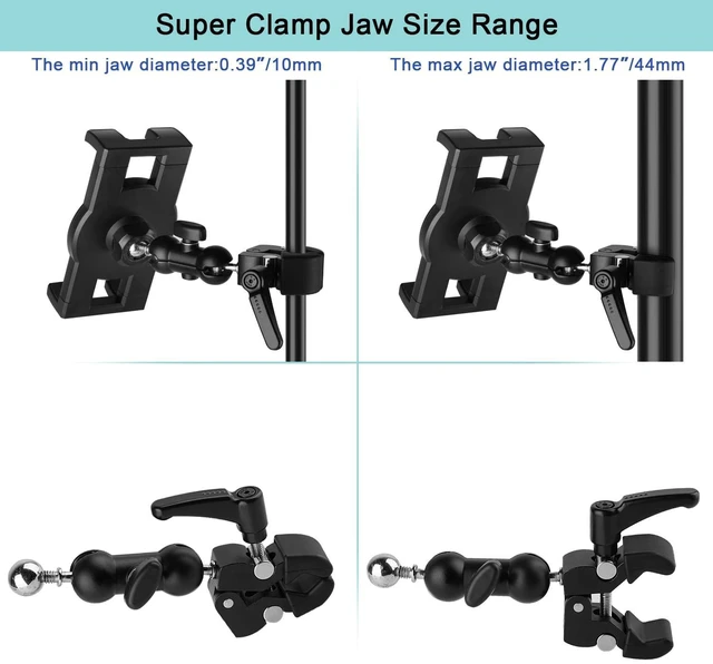 Alt view image 5 of 5 - Mippko Tablet Holder for Treadmill/Spin Bike/Stroller/Wheelchair/Golf Cart/Poles/Music Stand/Stationary Bike,360Adjustable iPad Mount,Compatible with 7~12.9" iPad/Nexus/Fire HD/e-Book/LG G/Switch