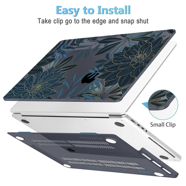 Alt view image 3 of 5 - Mektron Case for 2026 M5 MacBook Pro 16 inch A3429 A3428 M4 A3403 A3186 M3 A2991 M2 A2780 M1 A2485 (2021-2025) Pro/Max with Liquid Retina XDR, Hard Shell Plastic Laptop Cover, Dahlia Flower C035