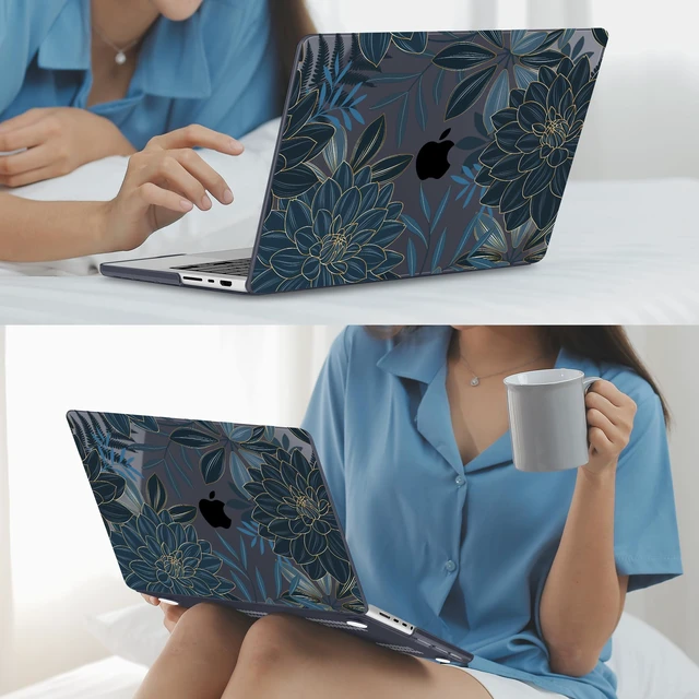 Alt view image 4 of 5 - Mektron Case for 2026 M5 MacBook Pro 16 inch A3429 A3428 M4 A3403 A3186 M3 A2991 M2 A2780 M1 A2485 (2021-2025) Pro/Max with Liquid Retina XDR, Hard Shell Plastic Laptop Cover, Dahlia Flower C035