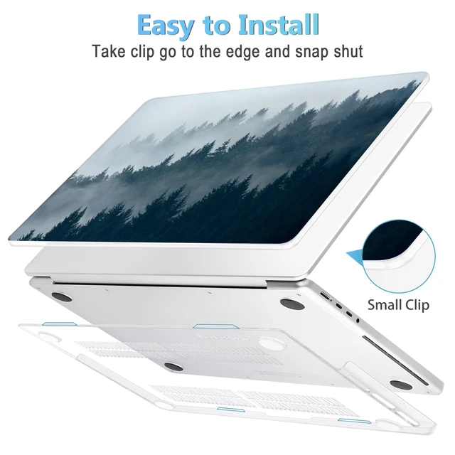 Alt view image 3 of 5 - Mektron Case for 2026 M5 MacBook Pro 16 inch A3429 A3428 M4 A3403 A3186 M3 A2991 M2 A2780 M1 A2485 (2021-2025) Pro/Max with Liquid Retina XDR, Hard Shell Plastic Laptop Cover, Misty Forest C132