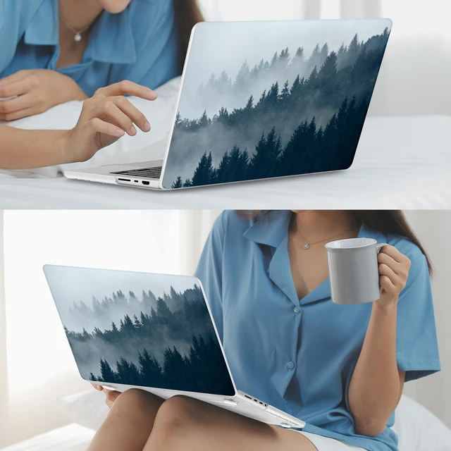 Alt view image 4 of 5 - Mektron Case for 2026 M5 MacBook Pro 16 inch A3429 A3428 M4 A3403 A3186 M3 A2991 M2 A2780 M1 A2485 (2021-2025) Pro/Max with Liquid Retina XDR, Hard Shell Plastic Laptop Cover, Misty Forest C132
