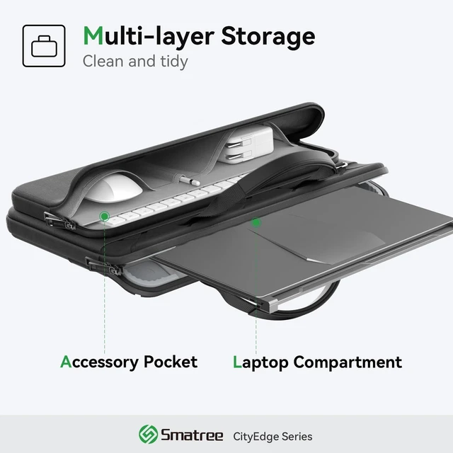 Alt view image 3 of 5 - Smatree CityEdge Laptop Case for 14 inch HP Fortis 14 G11/G10 Chromebook