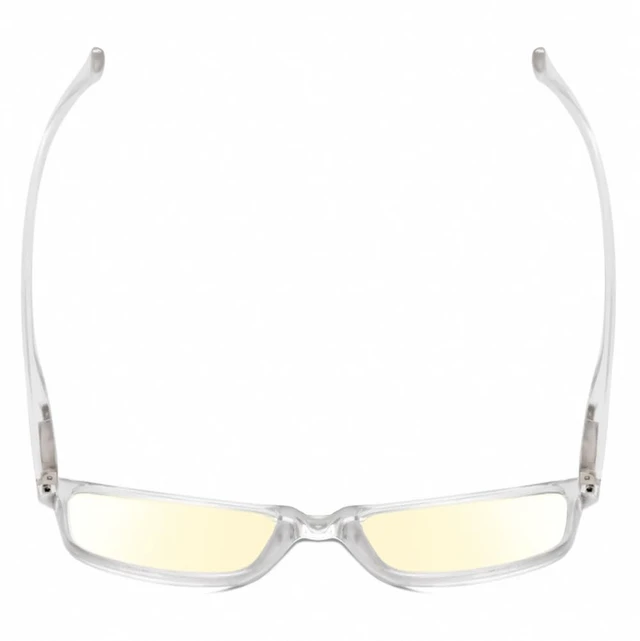 Alt view image 5 of 5 - Medspex L2007 Photochromic Blue Light Glasses Rectangular Frame with Adaptive Transition Lenses ^^ Indoor Outdoor Screen Protection Eyewear ^^ Lens Color -Orange & Frame Color - Clear Crystal