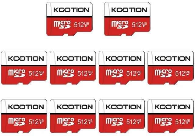 Main image of (Not 512GB) 10-Pack 512MB Micro SD Card, KOOTION Class 4 Low Capacity Memory Cards for Old Phones/MP3 Players, Basic Small Data Storage & File Transfer (10 Pack, 512 Megabyte)