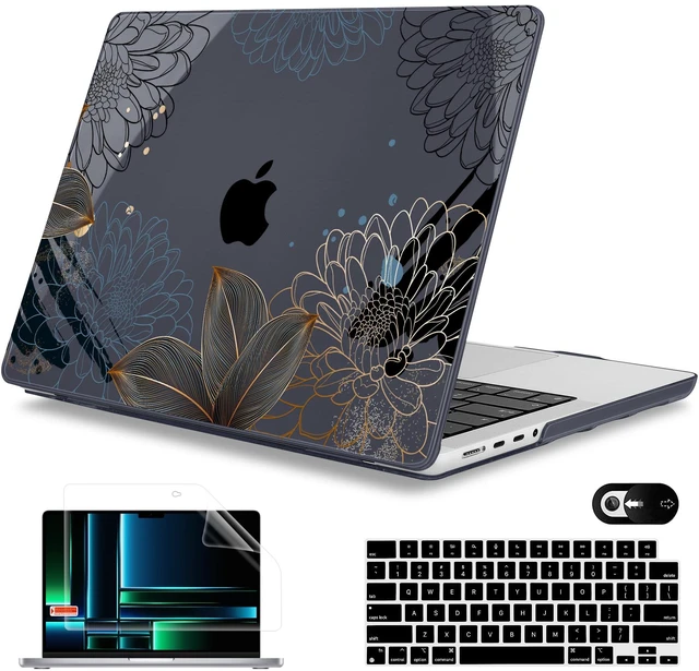 Main image of Mektron Case for 2026 M5 MacBook Pro 16 inch A3429 A3428 M4 A3403 A3186 M3 A2991 M2 A2780 M1 A2485 (2021-2025) Pro/Max with Liquid Retina XDR, Hard Shell Plastic Laptop Cover, Line Chrysanthemums