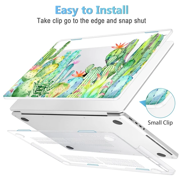 Alt view image 3 of 5 - Mektron Case for 2026 M5 MacBook Pro 16 inch A3429 A3428 M4 A3403 A3186 M3 A2991 M2 A2780 M1 A2485 (2021-2025) Pro/Max with Liquid Retina XDR, Hard Shell Plastic Laptop Cover, Watercolor Cactus