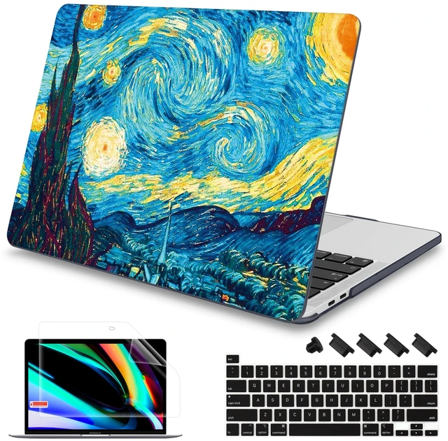 Main image of Mektron for MacBook Pro 16 inch Case A2141, 2020 2019 Pro 16-inch Touch Bar & Touch ID Starry Sky Matte Hard Shell Cover Keyboard Skin Screen Protector