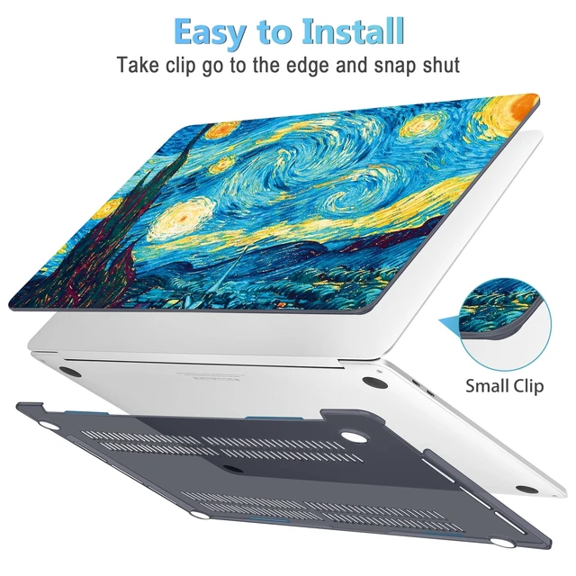 Alt view image 3 of 5 - Mektron for MacBook Pro 16 inch Case A2141, 2020 2019 Pro 16-inch Touch Bar & Touch ID Starry Sky Matte Hard Shell Cover Keyboard Skin Screen Protector