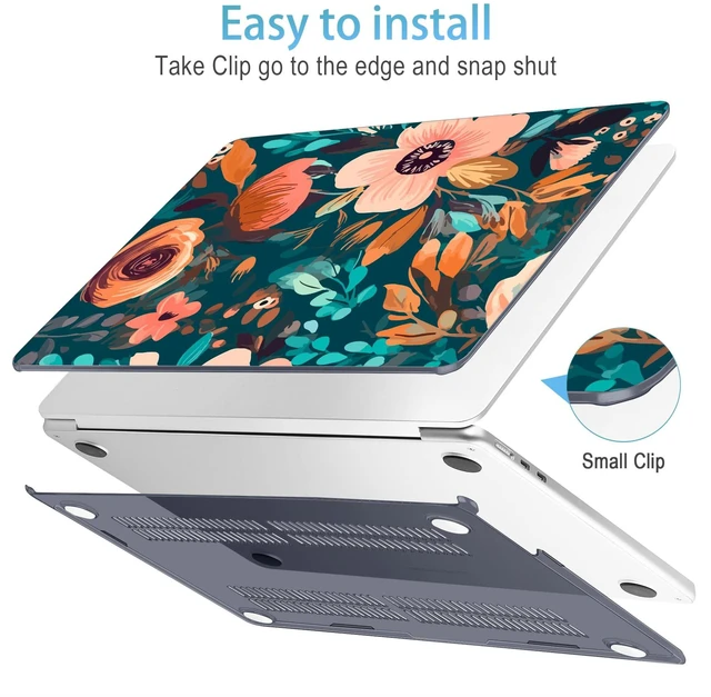 Alt view image 5 of 5 - Mektron for 2026/2025/2024/2023 MacBook Air 15 INCH M5 A3448 /M4 A3241 /M3 A3114 /M2 A2941 Case, Printed Plastic Hard Shell Cover with 15.3" Liquid Retina Display Touch ID, Abstract Florals