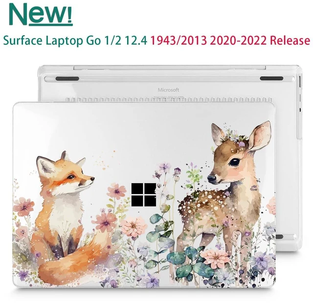 Alt view image 3 of 5 - Mektron Surface Laptop Go 12.4 inch Case Compatible with Go 3/2/1 Microsoft Surface Laptop 12.4" Cover 2023-2020 Releases Model 1943/2013 Plastic Hard Shell Case with Screen Protector, Fox and