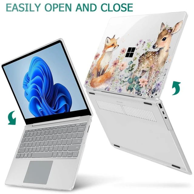 Alt view image 4 of 5 - Mektron Surface Laptop Go 12.4 inch Case Compatible with Go 3/2/1 Microsoft Surface Laptop 12.4" Cover 2023-2020 Releases Model 1943/2013 Plastic Hard Shell Case with Screen Protector, Fox and