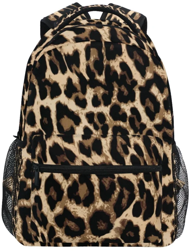 Main image of Oarencol Leopard Backpack Animal Skin Print Bookbag Daypack Travel Hiking Camping School Laptop Bag