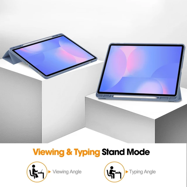 Alt view image 4 of 5 - DWaybox PU & TPU Back Case for Samsung Galaxy Tab S10 FE+ 13.1", Lavender