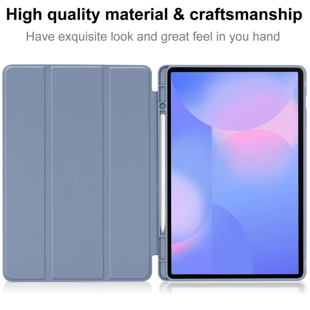 Alt view image 5 of 5 - DWaybox PU & TPU Back Case for Samsung Galaxy Tab S10 FE+ 13.1", Lavender