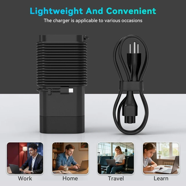 Alt view image 3 of 5 - Ruilezyo 140W USB-C Laptop Charger Compatible with HP ZBook 8 G1i G1ak G2i G2a 14 16 inch Mobile Workstation PC, ZBook Ultra G1a 14, OMEN Transcend 14-fb0000 Max 16-ah0000, Spectre X360 16-aa0000