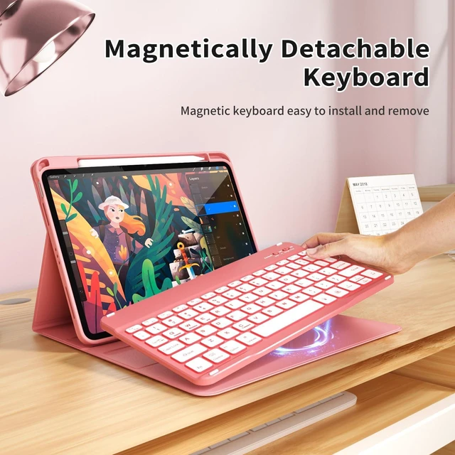 Alt view image 3 of 5 - kenke Keyboard Case for iPad (A16) 11'' 2025, 10th Generation 10.9'' 2022