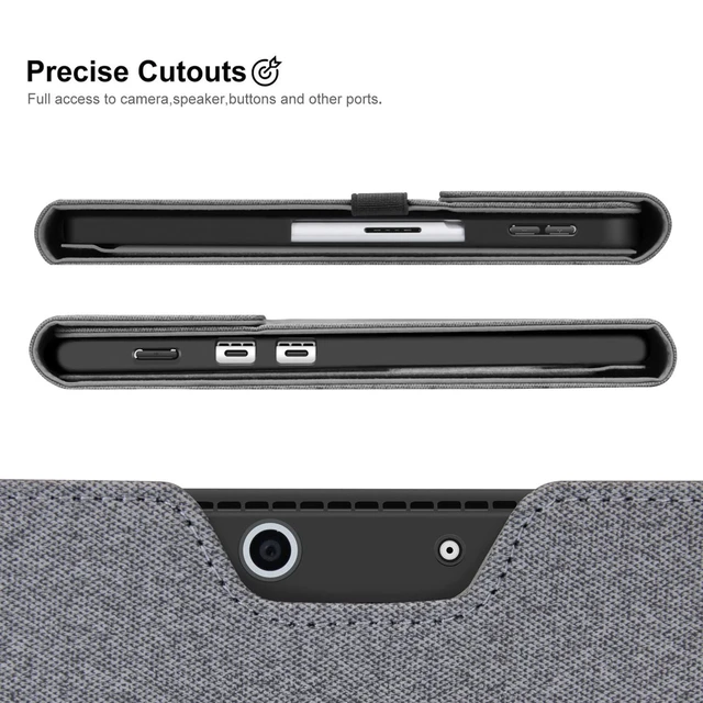 Alt view image 3 of 5 - Megoo Surface Pro X Case Cover for Microsoft Surface Pro X 13" with Stylus Pen Holder Multiple Angle Adjustment Folio Stand Protective Case