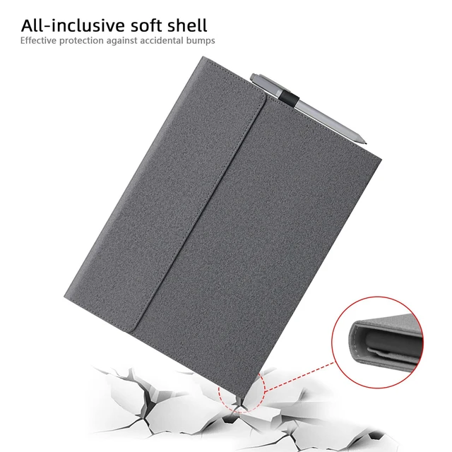 Alt view image 4 of 5 - Megoo Surface Pro X Case Cover for Microsoft Surface Pro X 13" with Stylus Pen Holder Multiple Angle Adjustment Folio Stand Protective Case