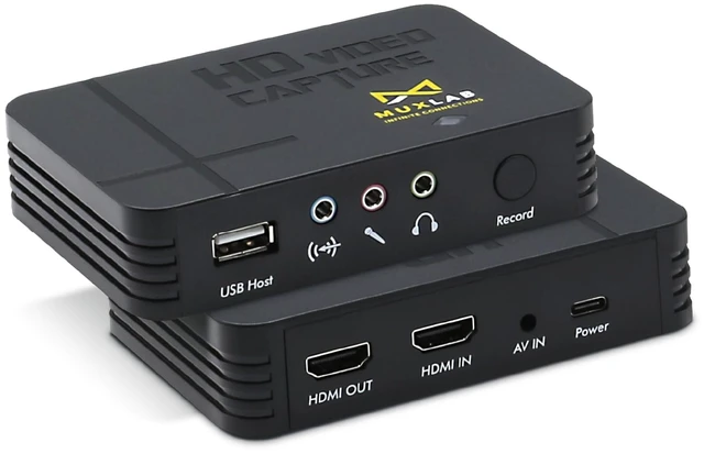 Main image of MuxLab Video Capture Recorder Device ^^ HDMI to USB Recorder ^^ Capture Video 1080P 60FPS ^^ Save 1080P 30FPS ^^ for PC, Game Consoles, TV Set Top Boxes ^^ No Driver Required ^^ Portable Game Recorder