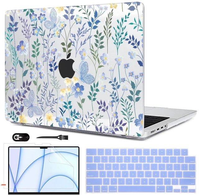 Main image of LCMOCICO for MacBook Pro 14 inch Case M5 2026 2025-2021 M4 M3 M2 M1 Pro/Max Chip Model A3427 A3426 A3434 A3112 A3185 A3401 A2918 A2992 A2779 A2442, Pattern Plastic Hard Shell Case, Meadow Wildflower