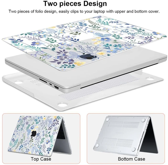 Alt view image 3 of 5 - LCMOCICO for MacBook Pro 14 inch Case M5 2026 2025-2021 M4 M3 M2 M1 Pro/Max Chip Model A3427 A3426 A3434 A3112 A3185 A3401 A2918 A2992 A2779 A2442, Pattern Plastic Hard Shell Case, Meadow Wildflower