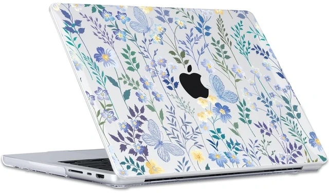 Alt view image 5 of 5 - LCMOCICO for MacBook Pro 14 inch Case M5 2026 2025-2021 M4 M3 M2 M1 Pro/Max Chip Model A3427 A3426 A3434 A3112 A3185 A3401 A2918 A2992 A2779 A2442, Pattern Plastic Hard Shell Case, Meadow Wildflower