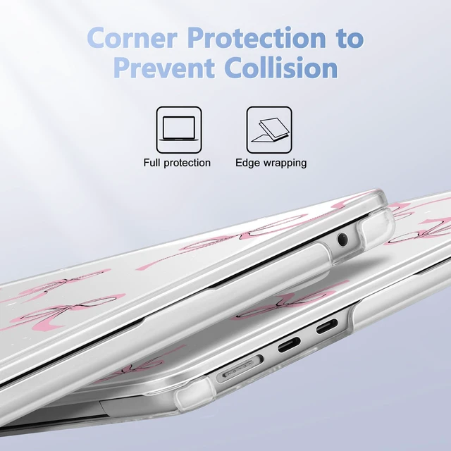 Alt view image 3 of 5 - May Chen for MacBook Air 15 inch Case M5 M4 M3 M2 2026 2024-2023, Model A3448 A3241 A3114 A2941, Closes Seamlessly Hard Shell Laptop Cover with Keyboard Cover, Star Bow