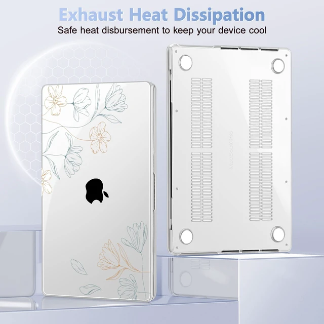 Alt view image 5 of 5 - May Chen for 2026 MacBook Pro 14-inch M5 M4 M3 M2 M1 Pro/Max Chip, Release 2026 2025-2021, Model A3427 A3426 A3434 A3112 A3401 A3185, Plastic Hard Shell with Keyboard Cover, Floral