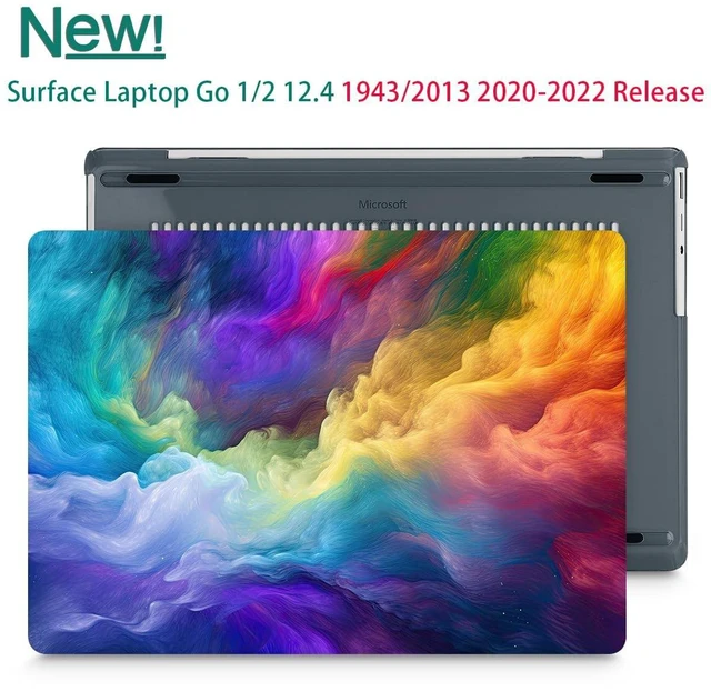 Alt view image 3 of 5 - Mektron Surface Laptop Go 12.4 inch Case Compatible with Go 3/2/1 Microsoft Surface Laptop 12.4" Cover 2023-2020 Releases Model 1943/2013 Plastic Hard Shell Case with Screen Protector, Rainbow