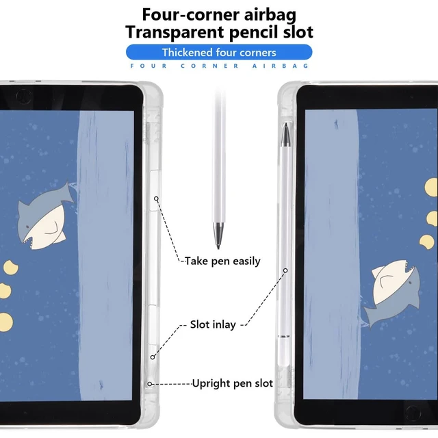 Alt view image 3 of 5 - JOYLAND Cartoon Shark Case for iPad 6th/5th Generation (2018/2017) 9.7 Inch