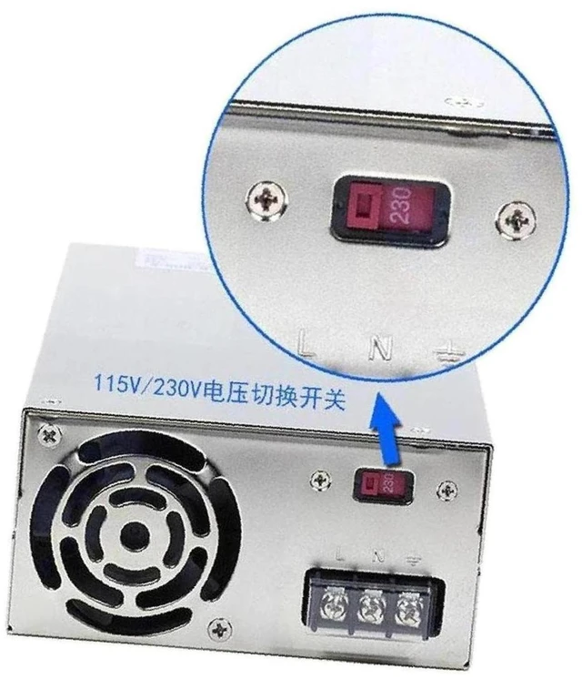 Alt view image 3 of 4 - Enclosed Type 600W 24V 25A SE-600-24 Meanwell AC-DC SMPS SE-600 Series MEAN WELL Switching Power Supply