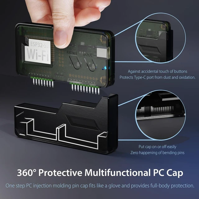 Alt view image 3 of 5 - 4-in-1 Protective Case Set, Protection Kit Accessories for Flipper Zero (Black)