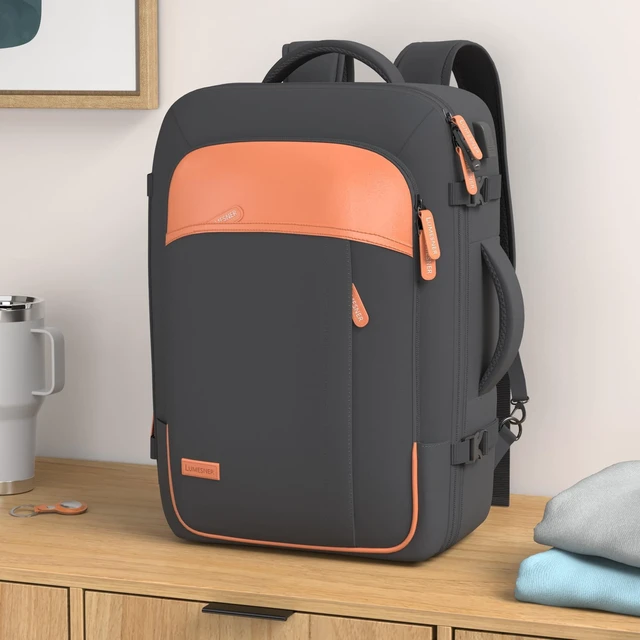Alt view image 2 of 5 - Lumesner 40L Expandable Carry On Travel Backpack with 4 Packing Cubes