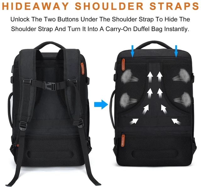Alt view image 4 of 5 - Lumesner 40L Expandable Carry On Travel Backpack with 4 Packing Cubes
