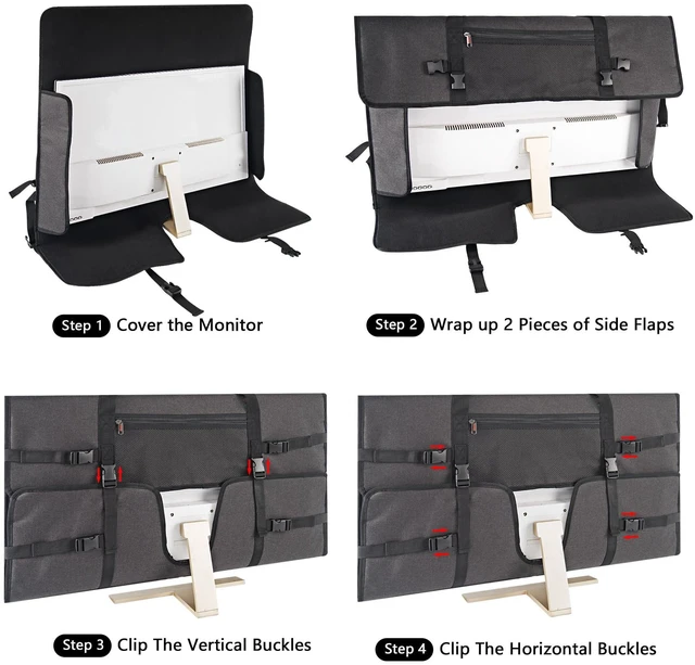 Alt view image 3 of 5 - 32" Monitor Travel Carrying Bag Compatible with Desktop AIO Computer