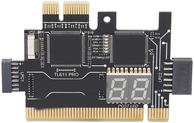 Main image of TL611 Pro Mainboard Debug Card, Diagnostic & Analyzer PC Kit, 4 Digit Post Card with LED Indicators for Laptop, PCI E, PC Computer Motherboard Testing