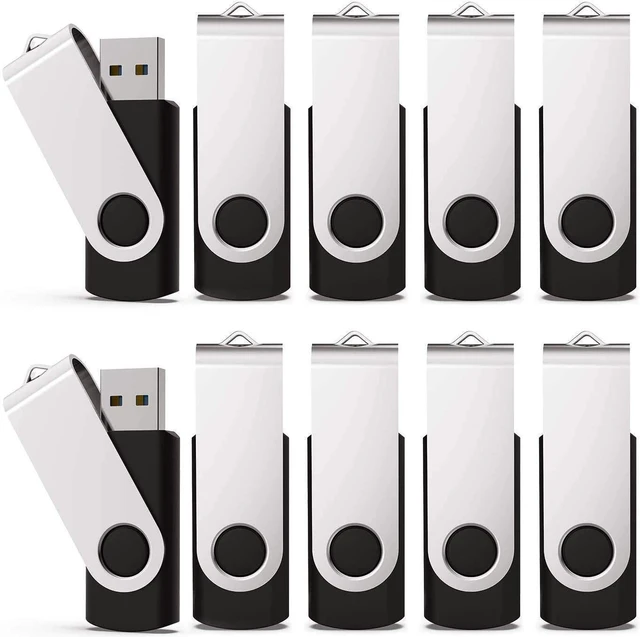 Main image of KEXIN 16GB Flash Drive 10 Pack Bulk Thumb Drive Memory Stick for Data Storage, Black