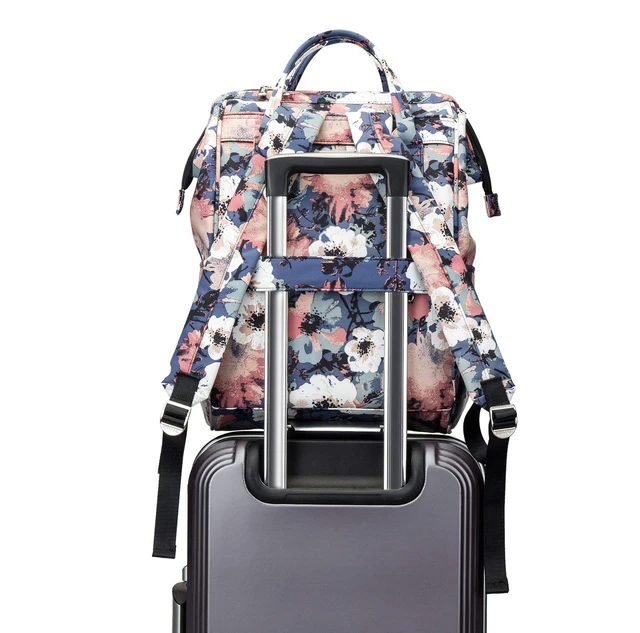 Alt view image 3 of 5 - Kinmac Waterproof Laptop Backpack For Laptop Up to 15.6 Inch Men Women Travel Outdoor Backpack (Camellia)