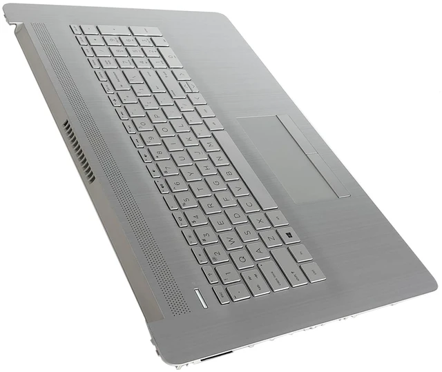 Alt view image 4 of 5 - Replacement for HP 17t-by 17z-ca 17-by 17-ca Laptop Upper Top Cover Case Palmrest Not-Backlit Keyboard Touchpad Assembly Part with ODD L92785-001 2020 Year, Silver, 17.3 inch