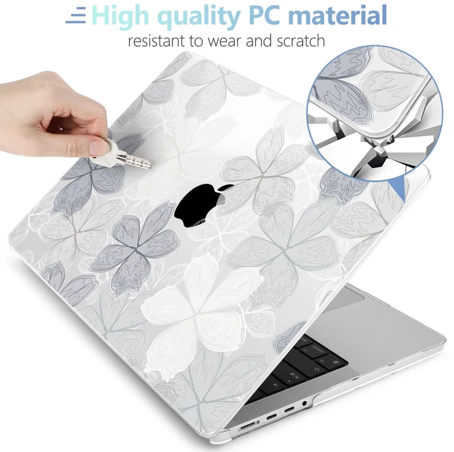 Alt view image 4 of 5 - MEEgoodo Compatible with MacBook Pro 14 inch Case (M5/M4/M3/M2/M1) Pro/Max 2026 2025 2024 2023 2021, Case Fit Model A3427/A3426/A3434/A3112/A3401/A3185/A2918/A2992/A2779/A2442, Multicolored Roses