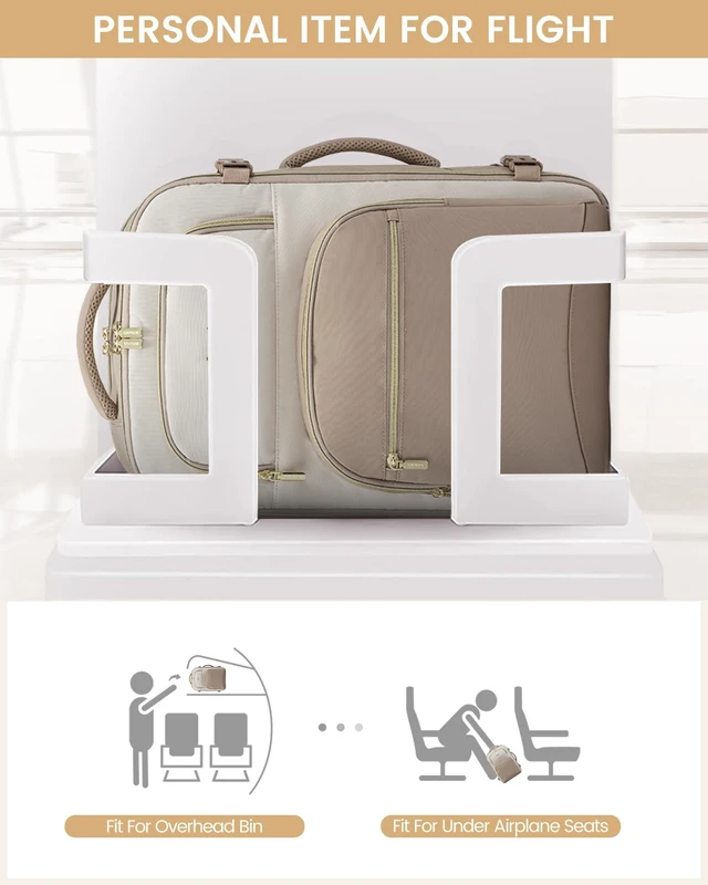 Alt view image 4 of 5 - LOVEVOOK Travel Essentials Carry on Backpack 40L Travels Backpack for Women,Waterproof TSA Personal Item Travels Bag Airline Flight Approved,Large Carry on Luggage Laptop Backpack with Packing Cubes