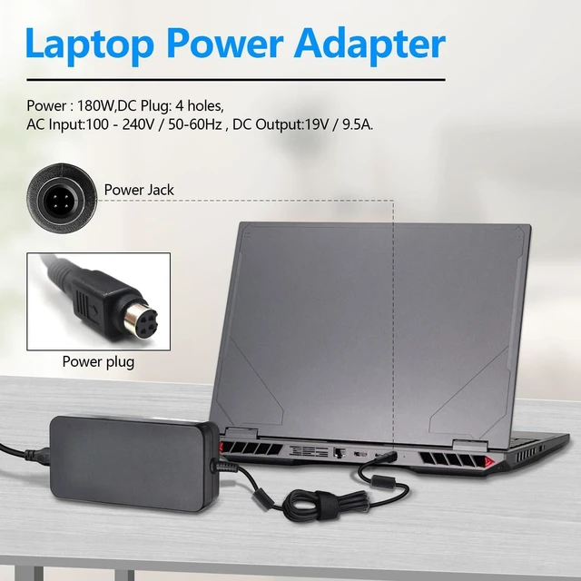 Alt view image 5 of 5 - 180W 19V 9.5A AC Laptop Charger Fit for Toshiba Qosmio X500 X505 X70 X75
