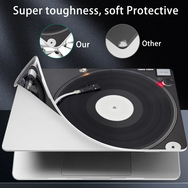 Alt view image 4 of 5 - Lepeoac Case for 2026-2023 MacBook Air 15" M5 A3448, DJ Turntable