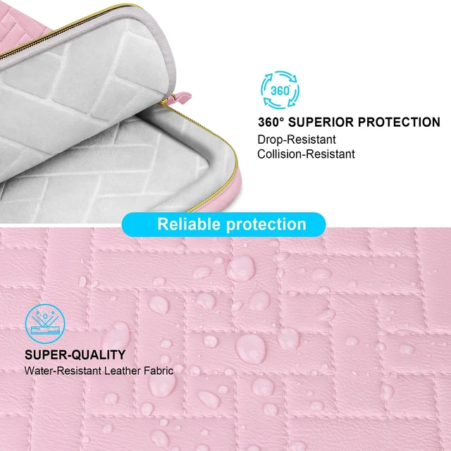 Alt view image 5 of 5 - Lacdo 360 Protective Laptop Shoulder Bag for 15 inch New MacBook Air M5/A3448 (2026), M4 A3241 2025, M3 A3114, M2 A2941 2024-2023, 15 inch MacBook Pro A1990 A1707, Computer Case Bag, Sakura Pink